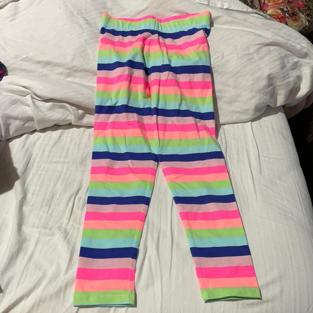 Tommy Bahama 7/8 rainbow striped legging cotton polyester blend NWOT